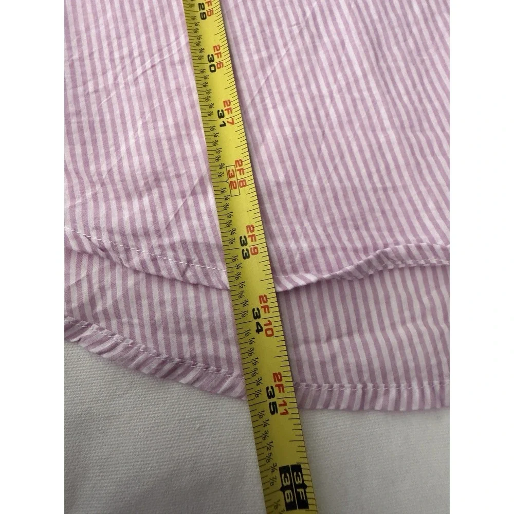 Victorias Secret Womens Sleep Shirt Dress Purple Stripe 100% Cotton L